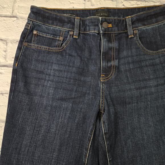 Talbots Women's Everyday Relaxed Jeans Ankle Corsica Dark Wash Stretch size 8 - Picture 7 of 12